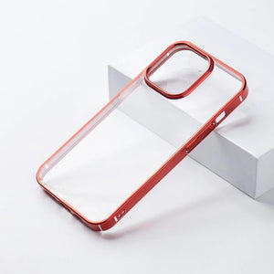 iPhone 16 Series Crystal Clear Chrome Electroplated Bumper Case Cover