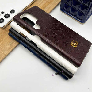 Samsung S22 Ultra Luxury GG Fashion Leather Brand Case Cover