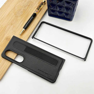 Samsung Z Fold 4 PU Leather Design With S Pen Slot Case Cover