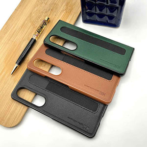 Samsung Z Fold 4 PU Leather Design With S Pen Slot Case Cover