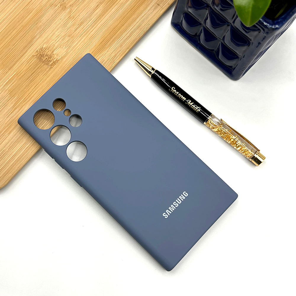 Samsung Galaxy S24 Ultra Liquid Silicone Case Cover Azure